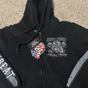 NWT Lethal Threat Black Hoodie with Graphic Design